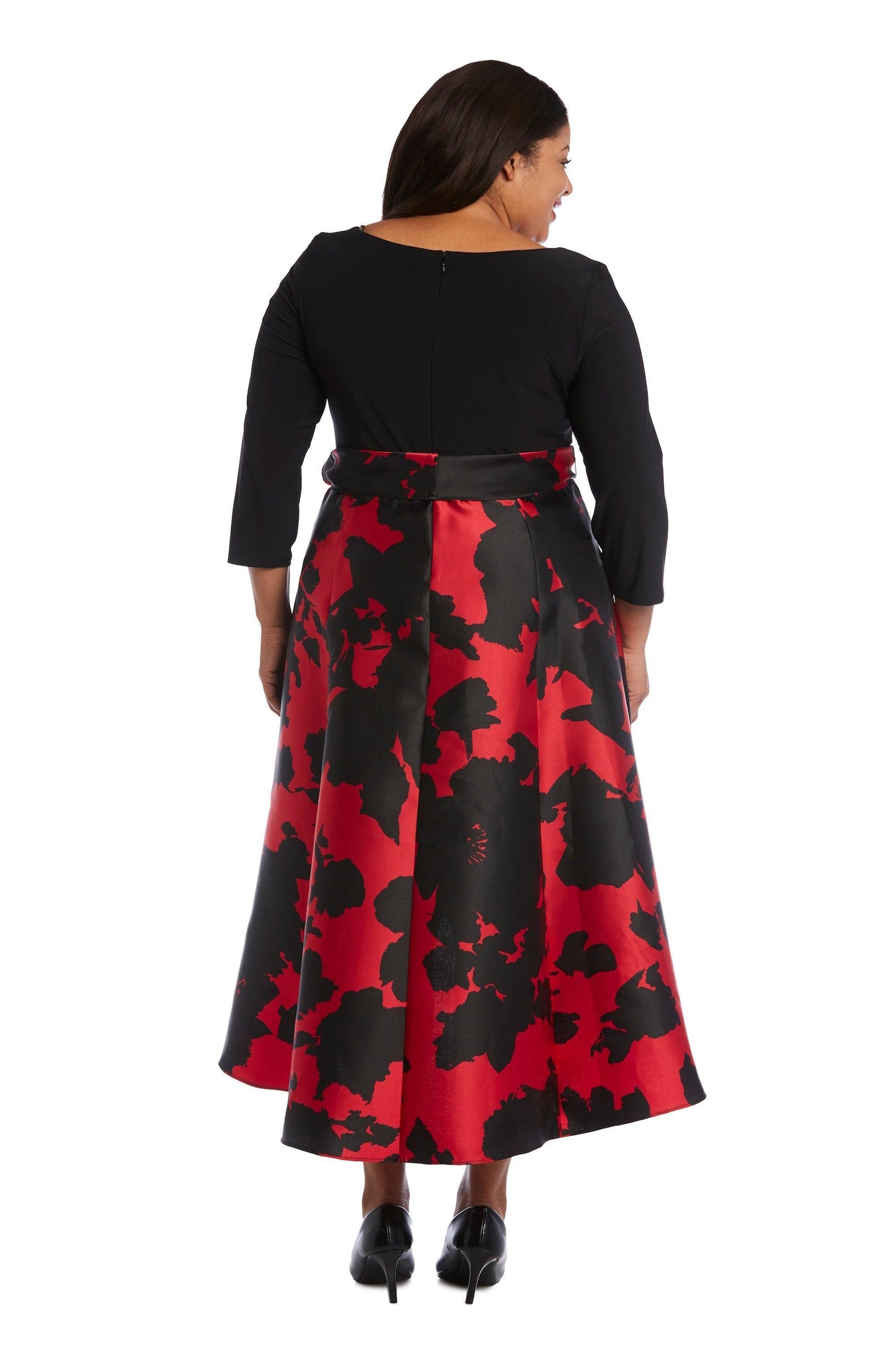 R&M Richards High Low Plus Size Cocktail Dress 1621W - The Dress Outlet