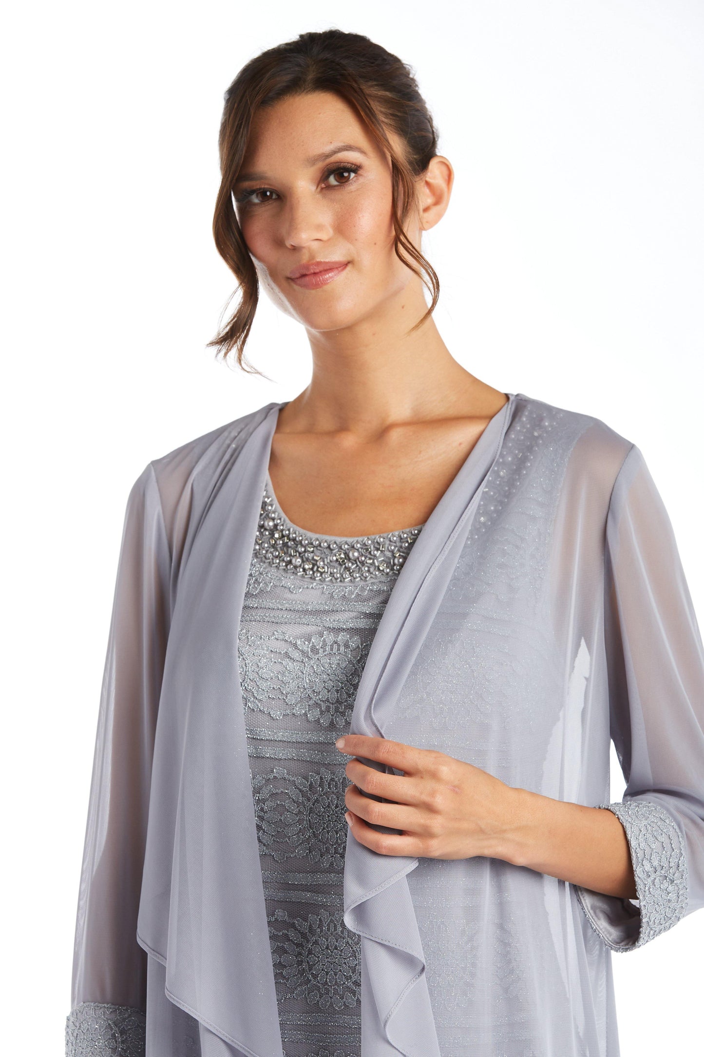 R&M Richards Long Formal Beaded Pant Suit Sale - The Dress Outlet