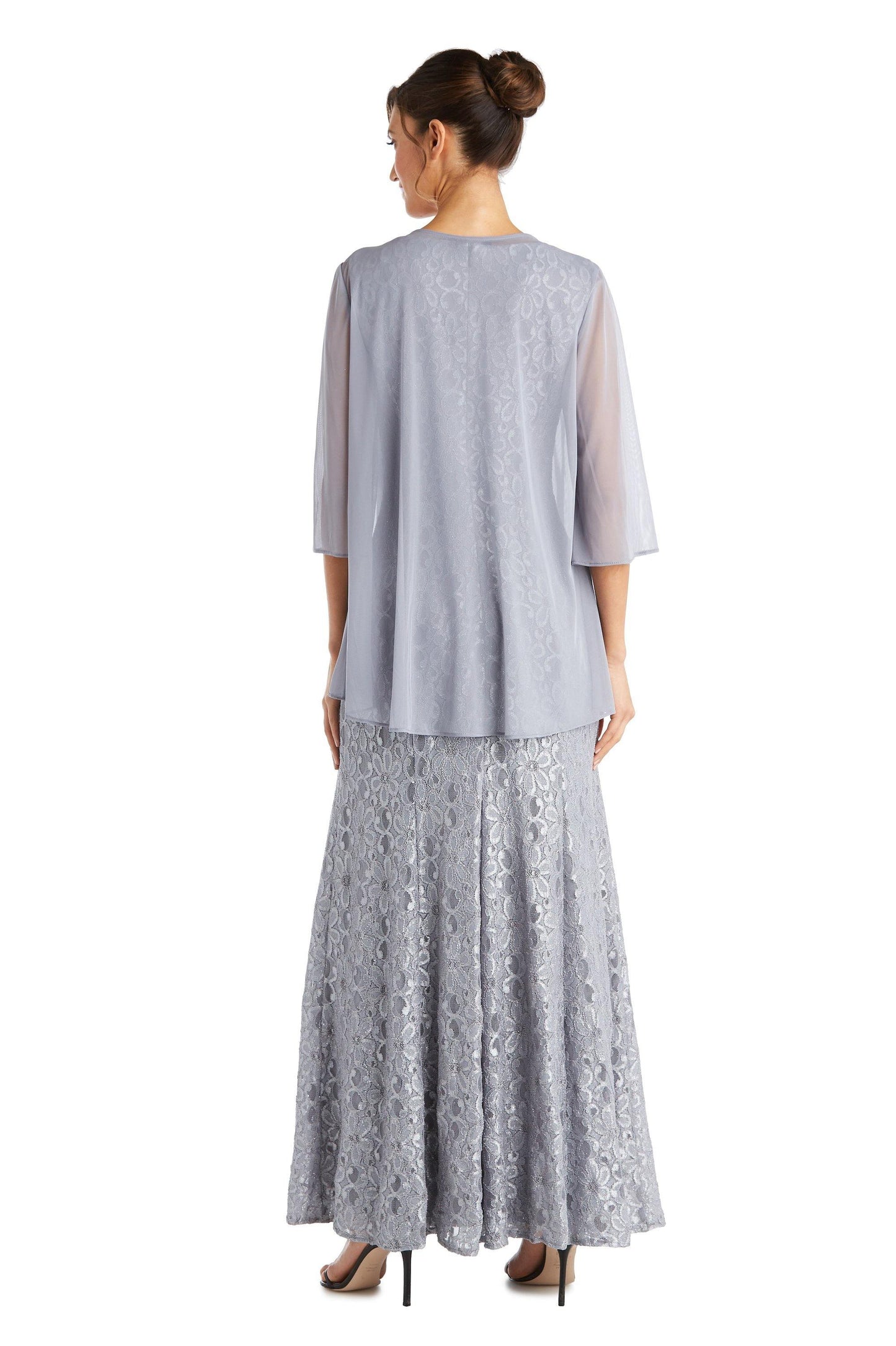 R&M Richards Long Formal Beaded Petite Dress 2382P - The Dress Outlet