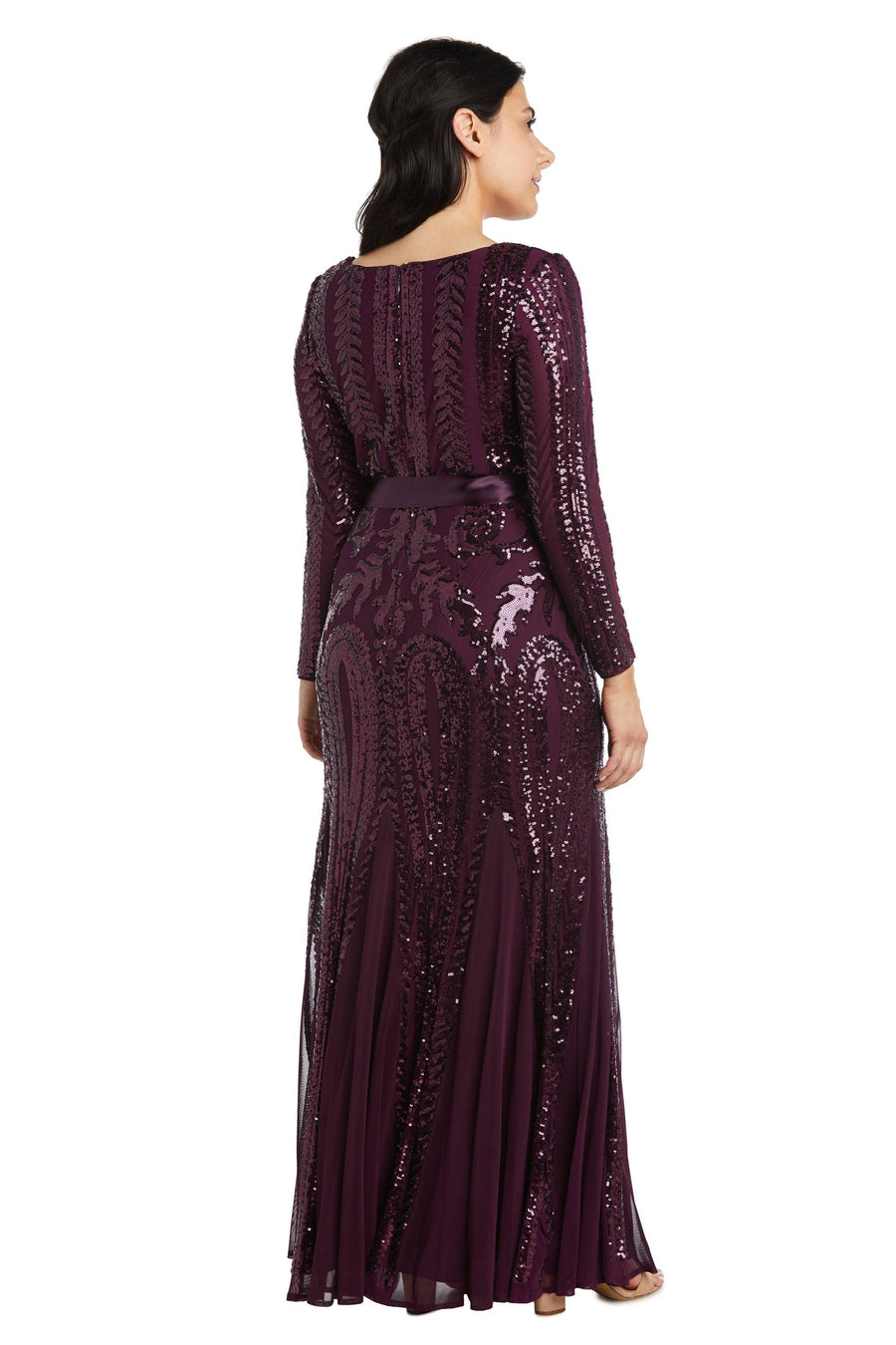 Mother of the Bride Dresses Long Sleeve Formal Petite Dress Burgundy