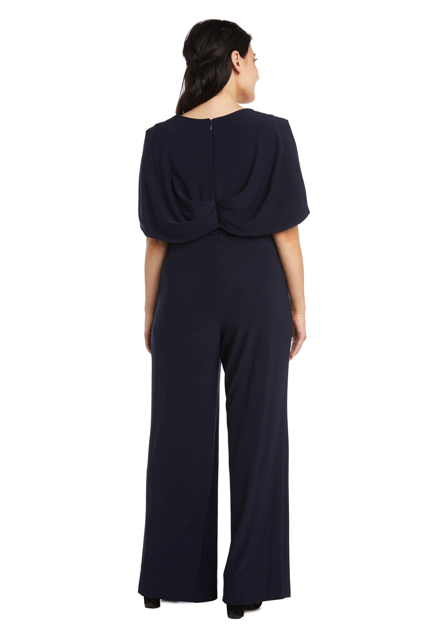 R&M Richards Petite Capelet Jumpsuit Formal 2460P - The Dress Outlet