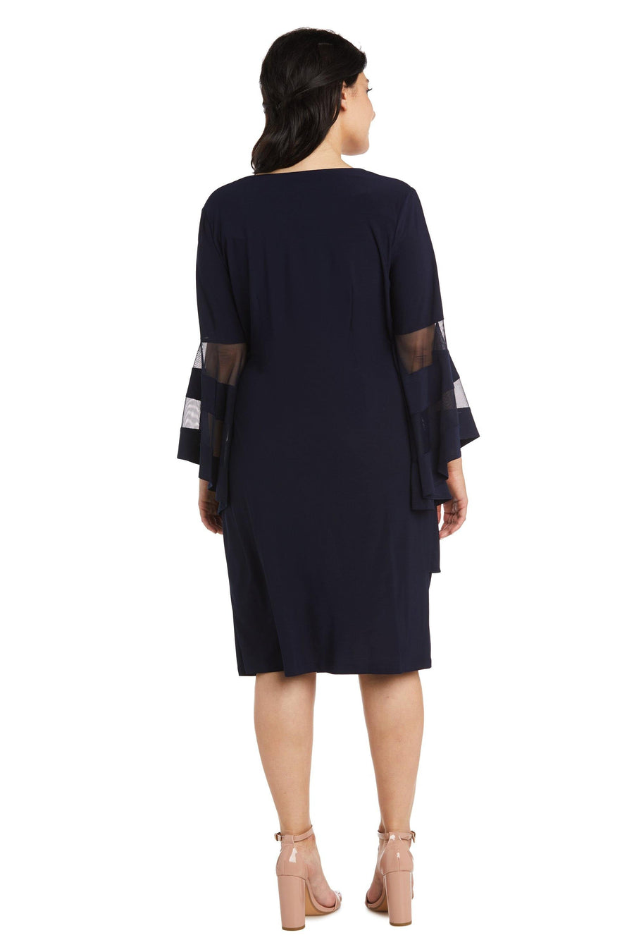 R&M Richards Short Bell Sleeve Petite Dress 3561P - The Dress Outlet