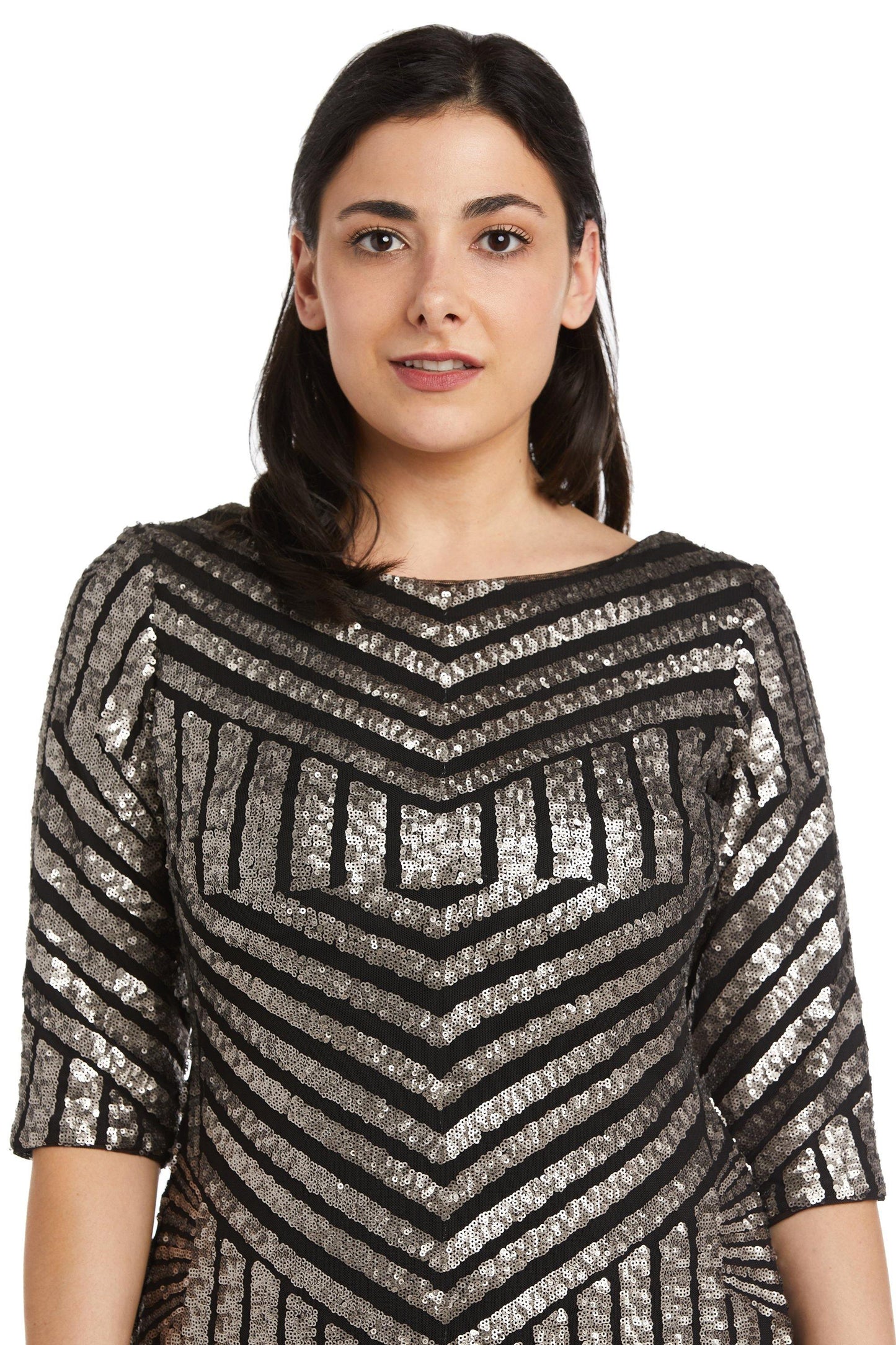 R&M Richards Short 3/4 Sleeve Petite Dress 3901P - The Dress Outlet