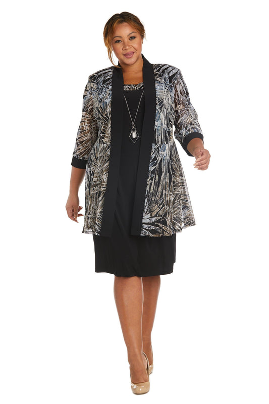R&M Richards Short Plus Size Jacket Dress 7953W - The Dress Outlet