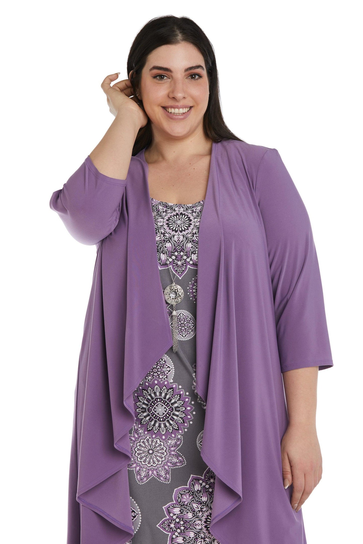 R&M Richards Short Plus Size Jacket Dress 9257W - The Dress Outlet