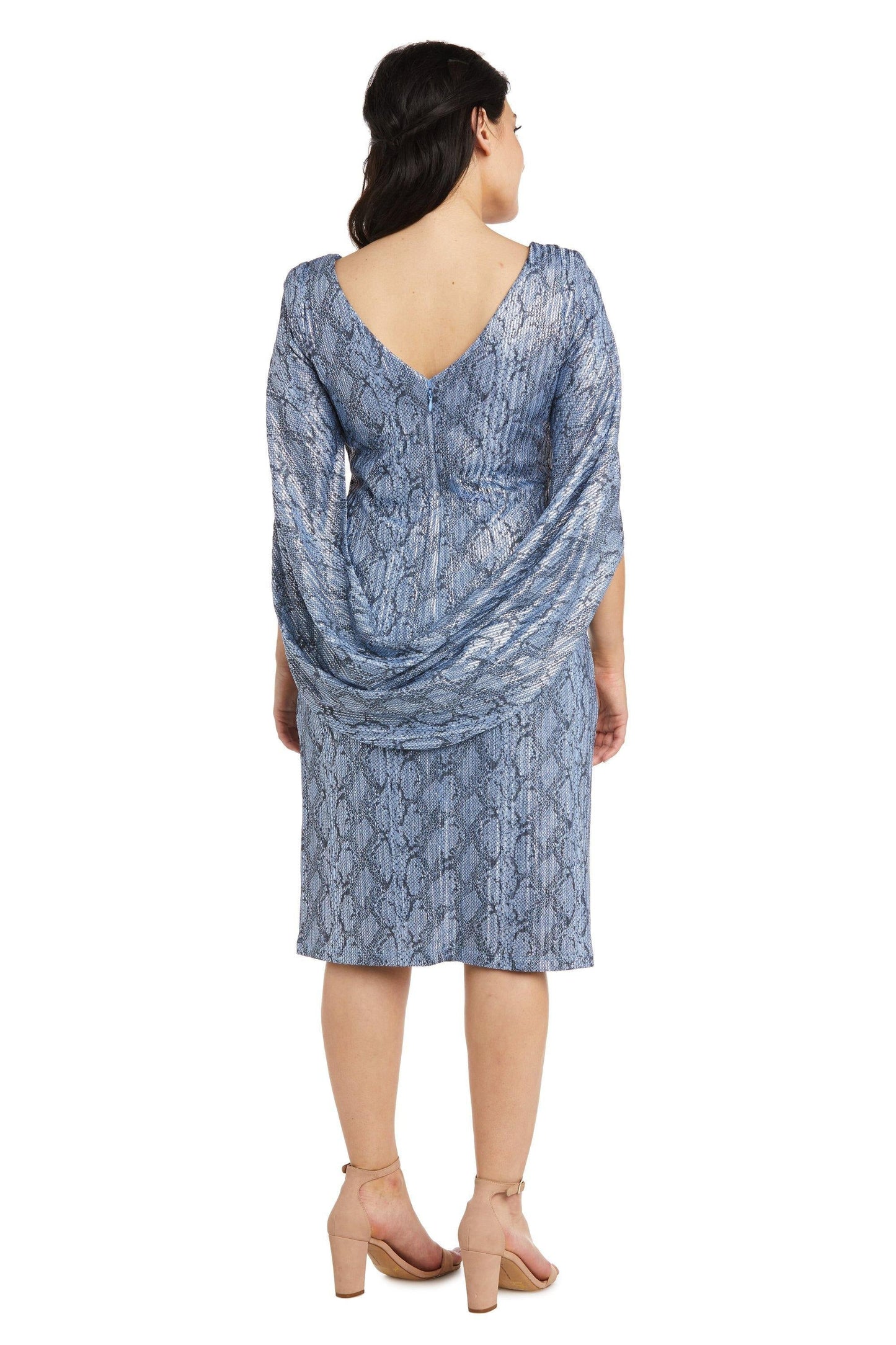 R&M Richards Short Print Petite Cocktail Dress 7211P - The Dress Outlet