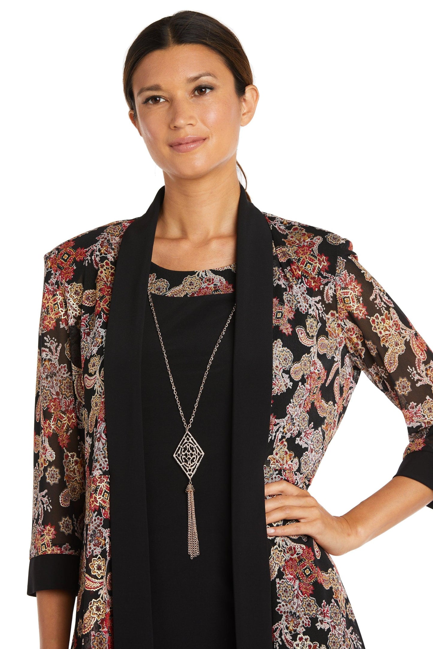 R&M Richards Short Two Piece Print Jacket Dress 9043 - The Dress Outlet