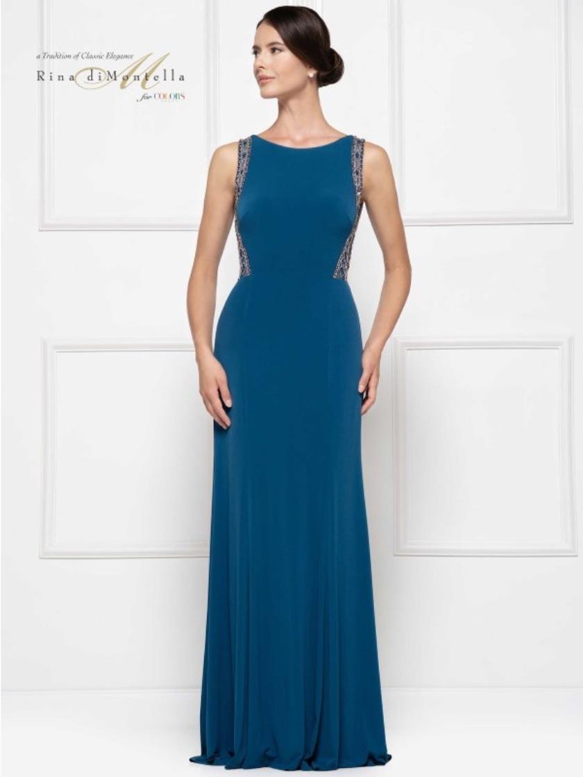 Rina di Montella Formal Sleeveless Long Dress 2609 - The Dress Outlet