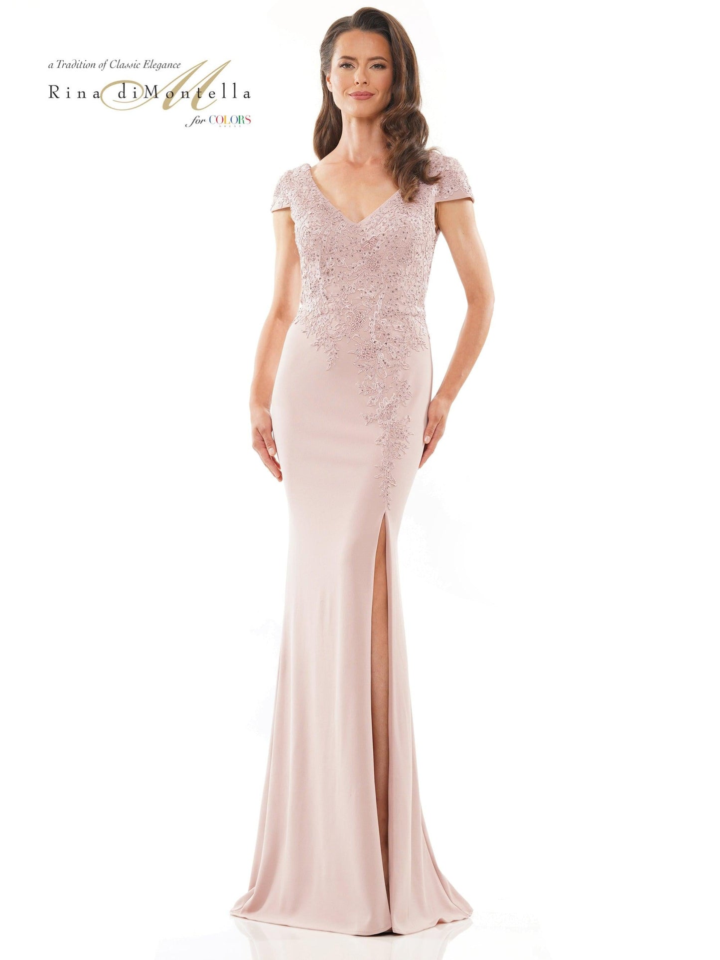 Rina di Montella Mother of the Bride Long Gown 2763 - The Dress Outlet