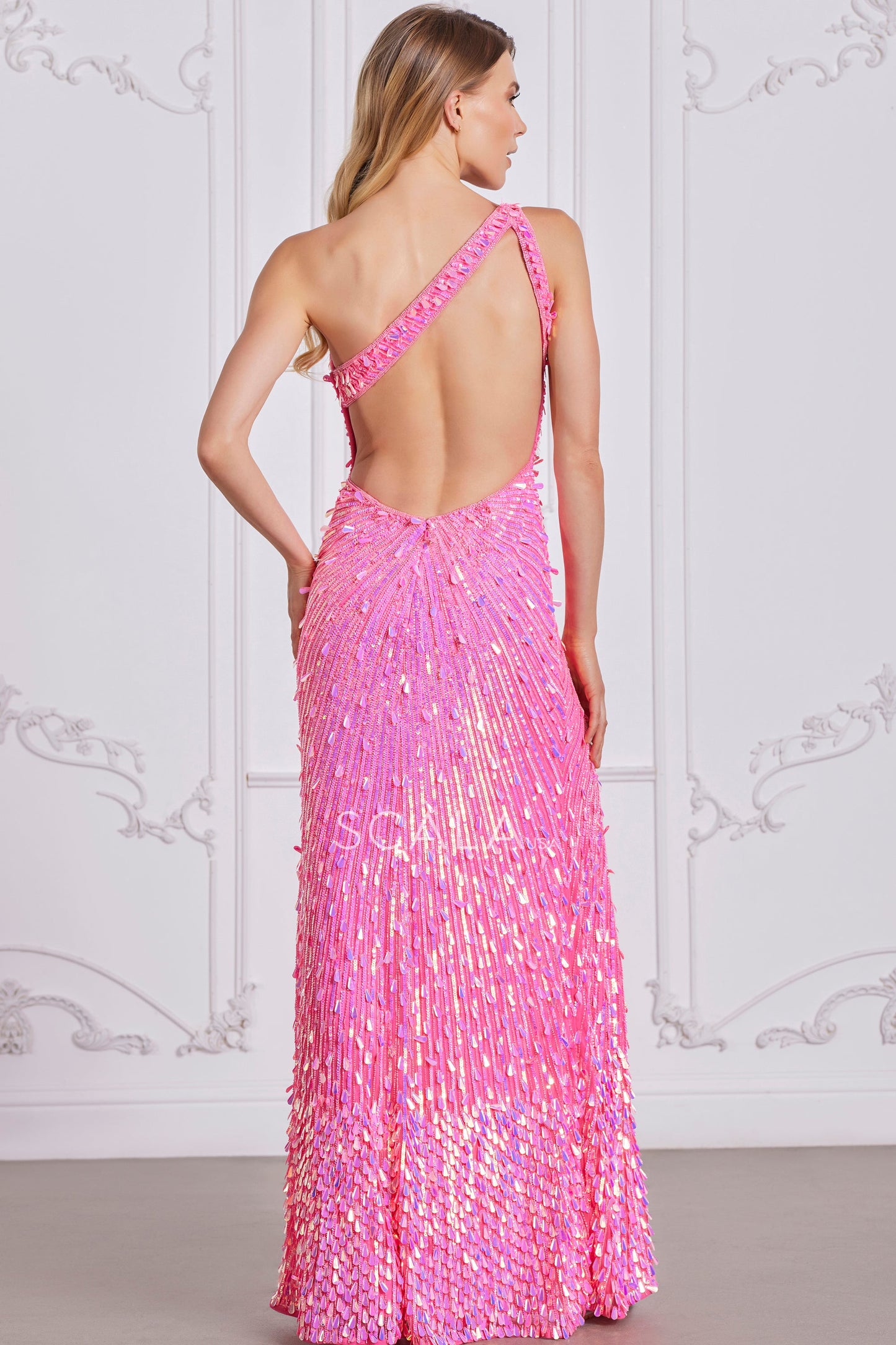 Prom Dresses Prom Beaded Long Formal Sequin Evening Dress Shiny Fuchsia