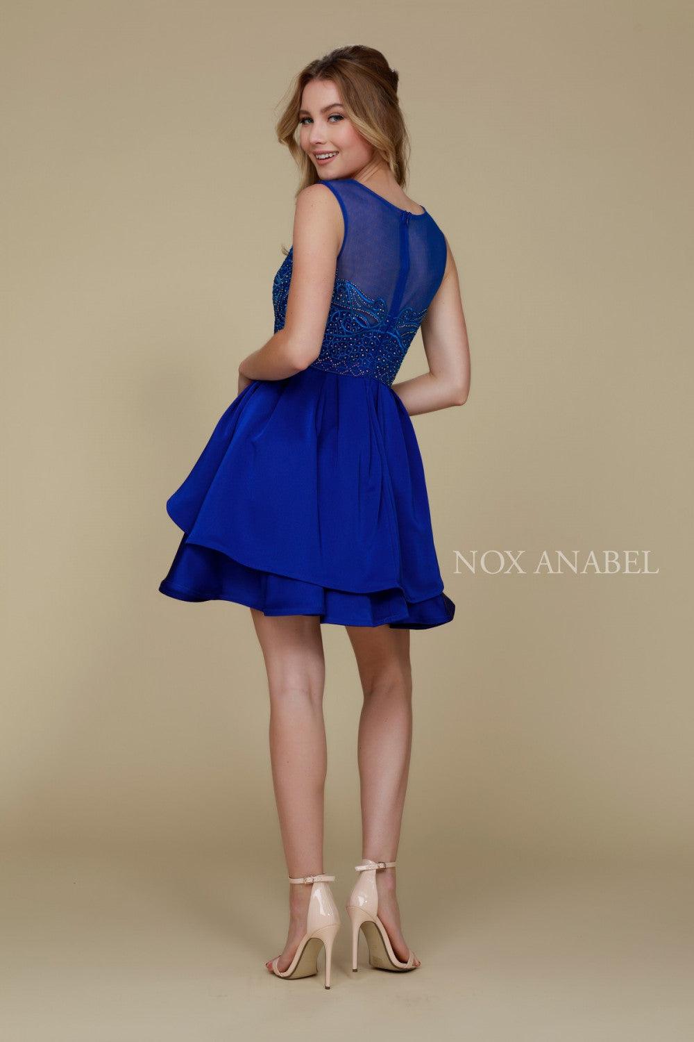 Short A Line Formal Homecoming Prom Dress - The Dress Outlet Nox Anabel