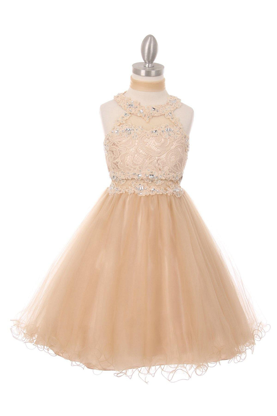 Short Beaded Dress Flower Girls - The Dress Outlet Cinderella Couture