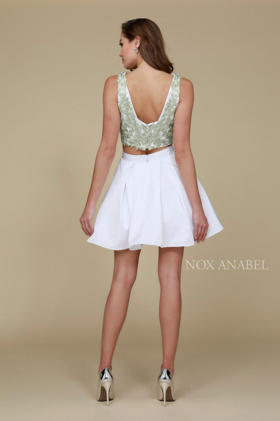 Short Homecoming Two Piece Set Prom Dress - The Dress Outlet Nox Anabel