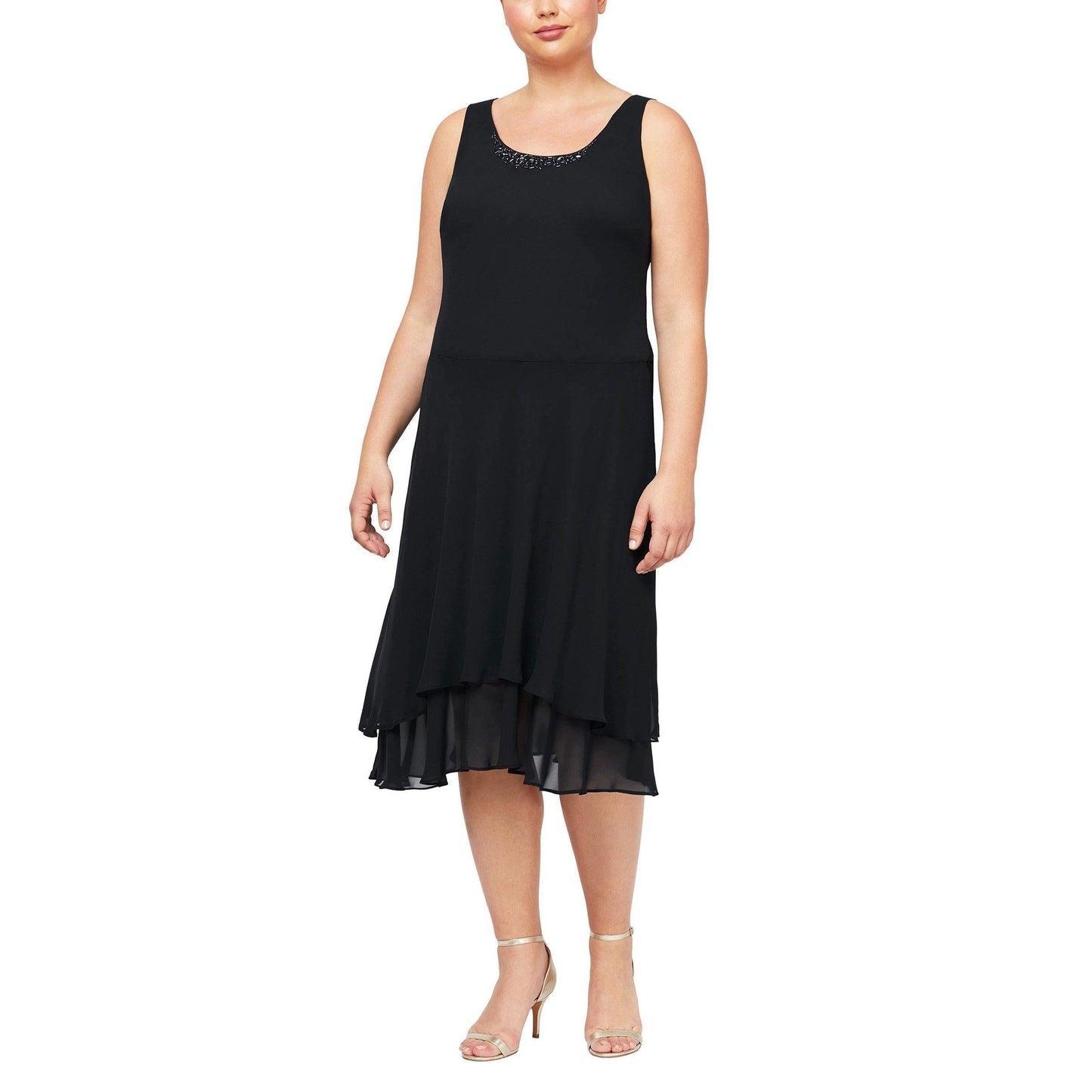 SL Fashions High Low Plus Size Jacket Dress 616184 - The Dress Outlet