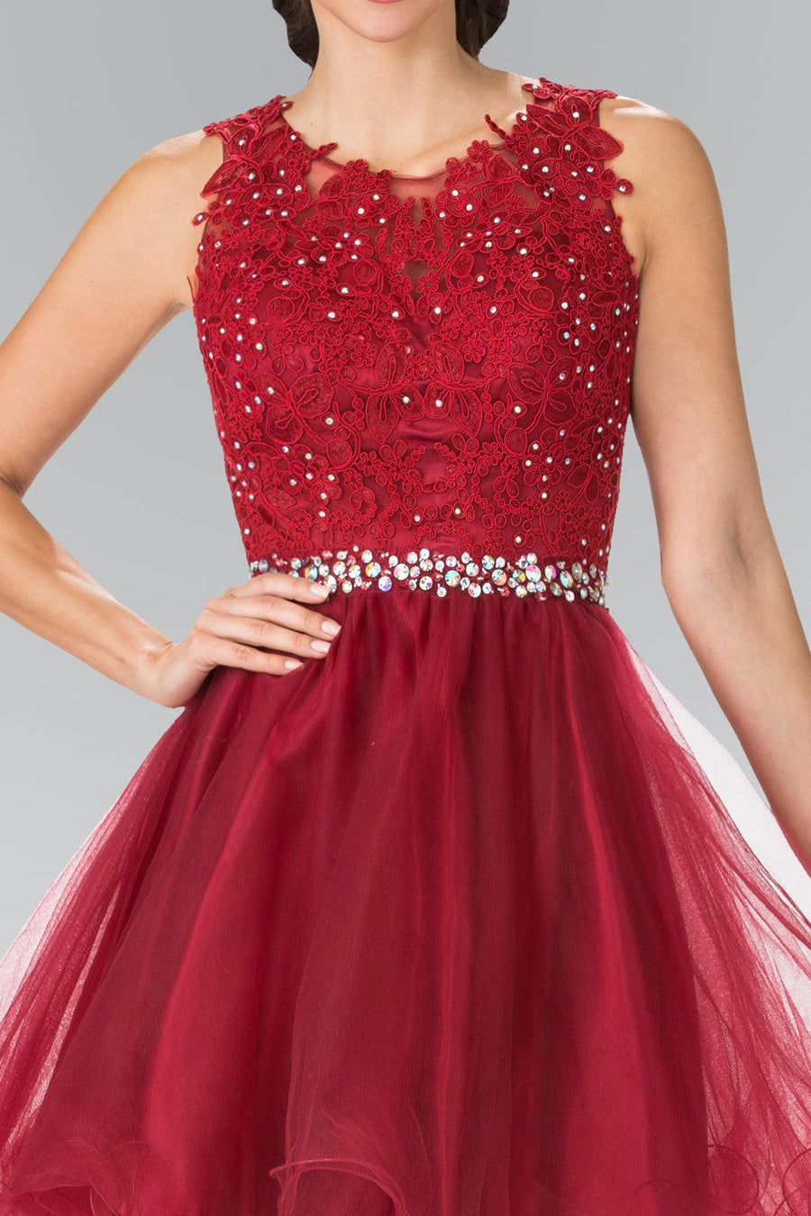 Sleeveless Prom Short Dress Homecoming - The Dress Outlet Elizabeth K