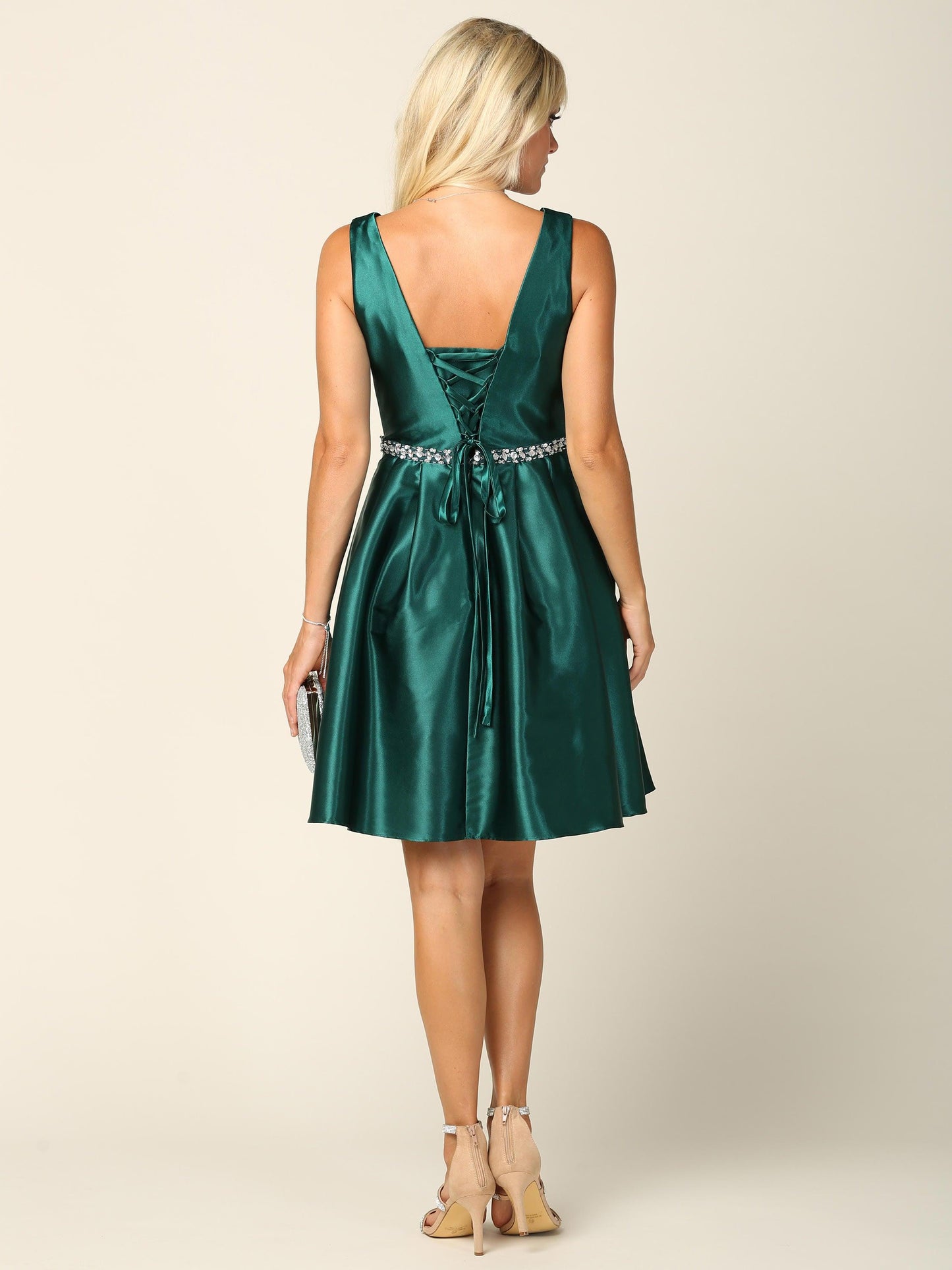 Sleeveless Short Homecoming Dress - The Dress Outlet