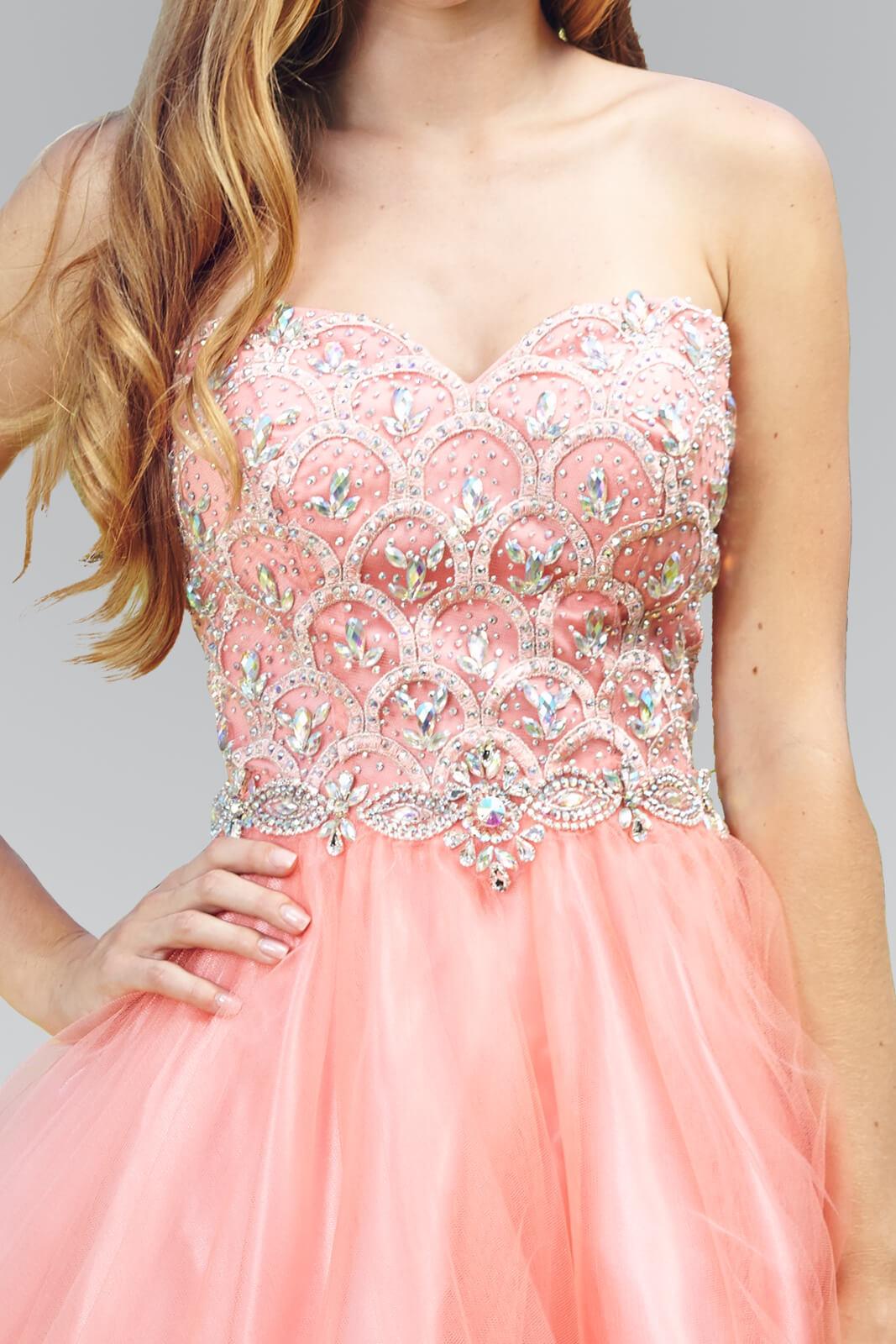 Strapless Short Prom Dress Homecoming - The Dress Outlet Elizabeth K