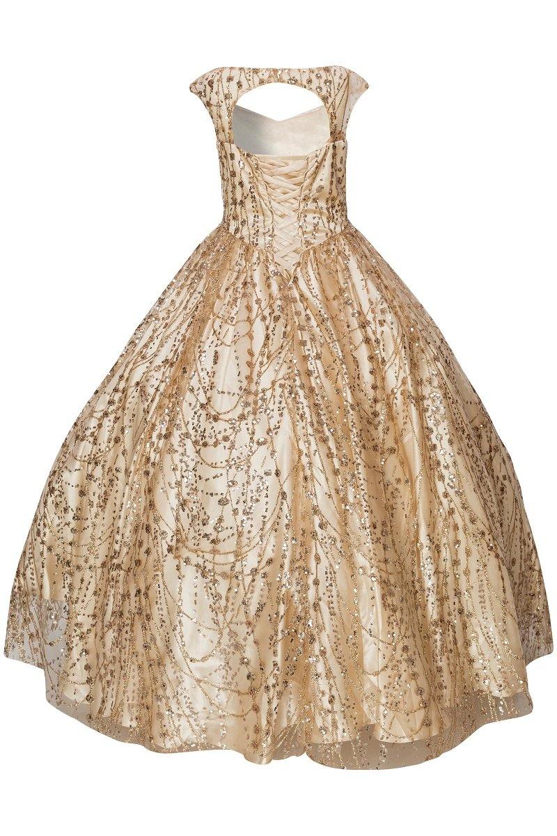 Sweetheart Bodice Long Flower Girl Dress - The Dress Outlet Cinderella Couture