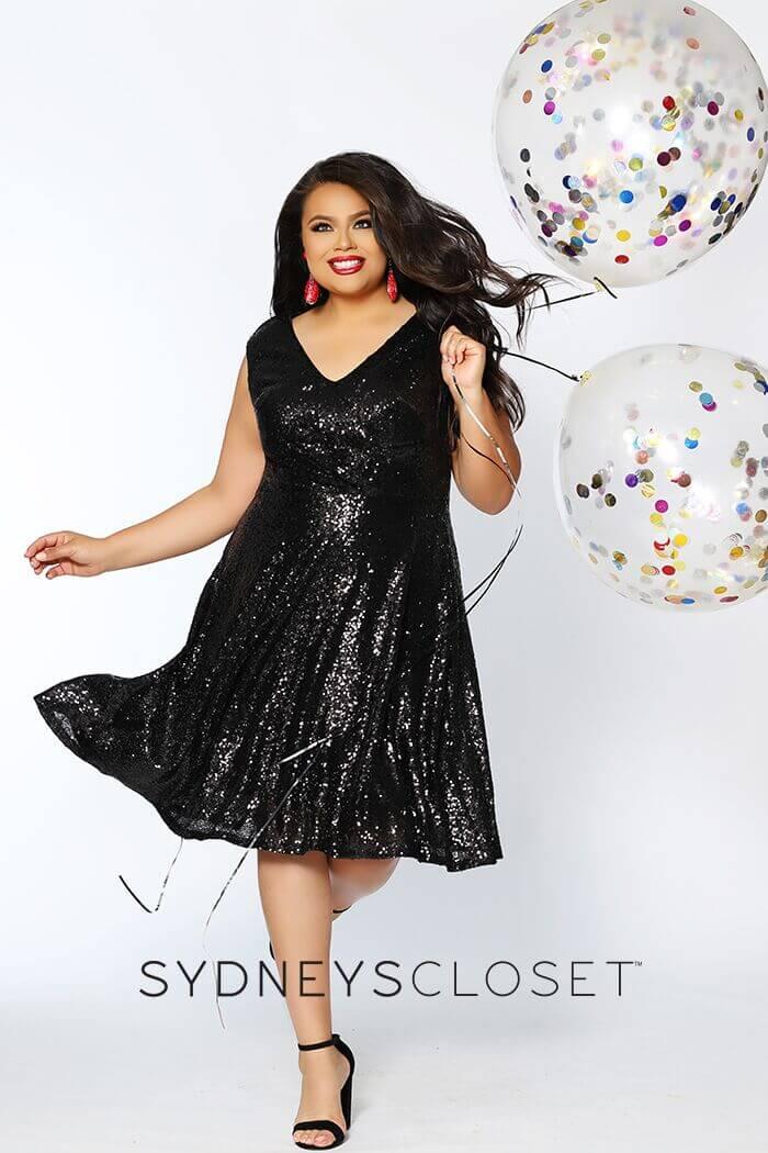 Sydneys Closet Short Plus Size Homecoming Prom Dress - The Dress Outlet