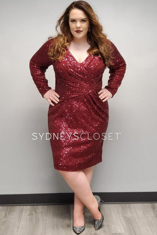 Sydneys Closet Sophisticated Flair Party Dress - The Dress Outlet