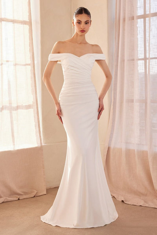 Wedding Dresses Bridal Gown Fitted Long Wedding Dress Off White