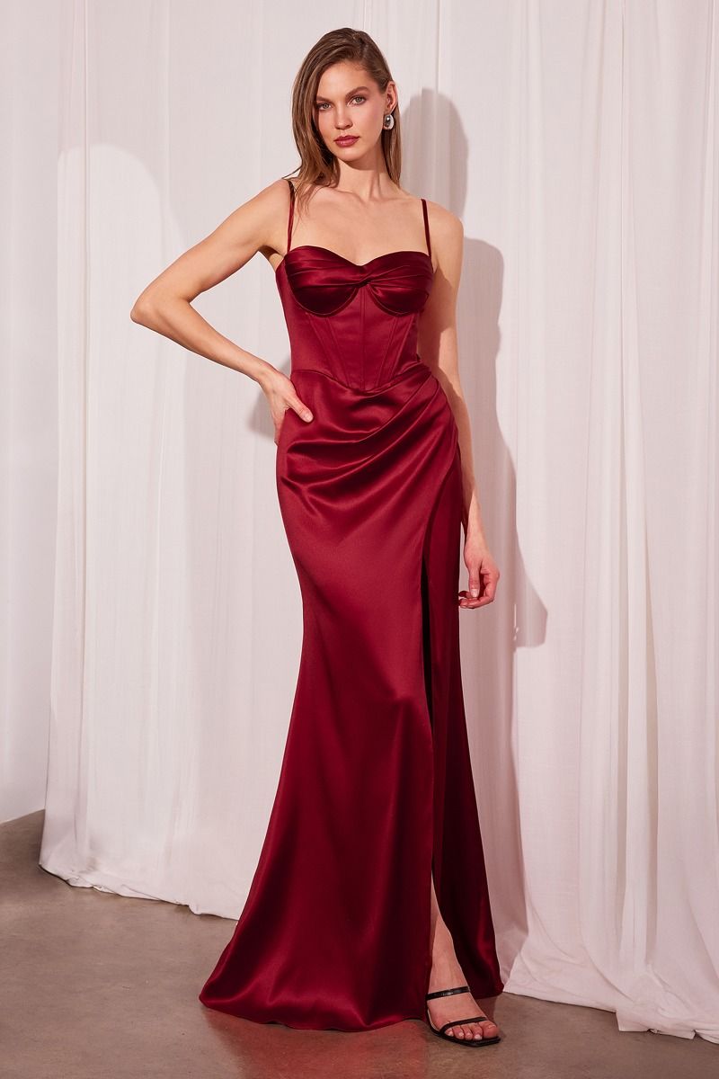 Prom Dresses Prom Long Formal Fitted Evening Dress Burgundy