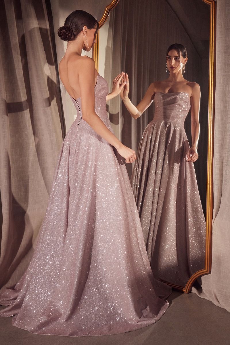 Prom Dresses Prom Long Glitter A Line Formal Gown Light Pink