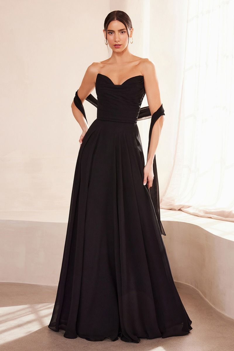 Formal Dresses Long A Line Formal Dress Black