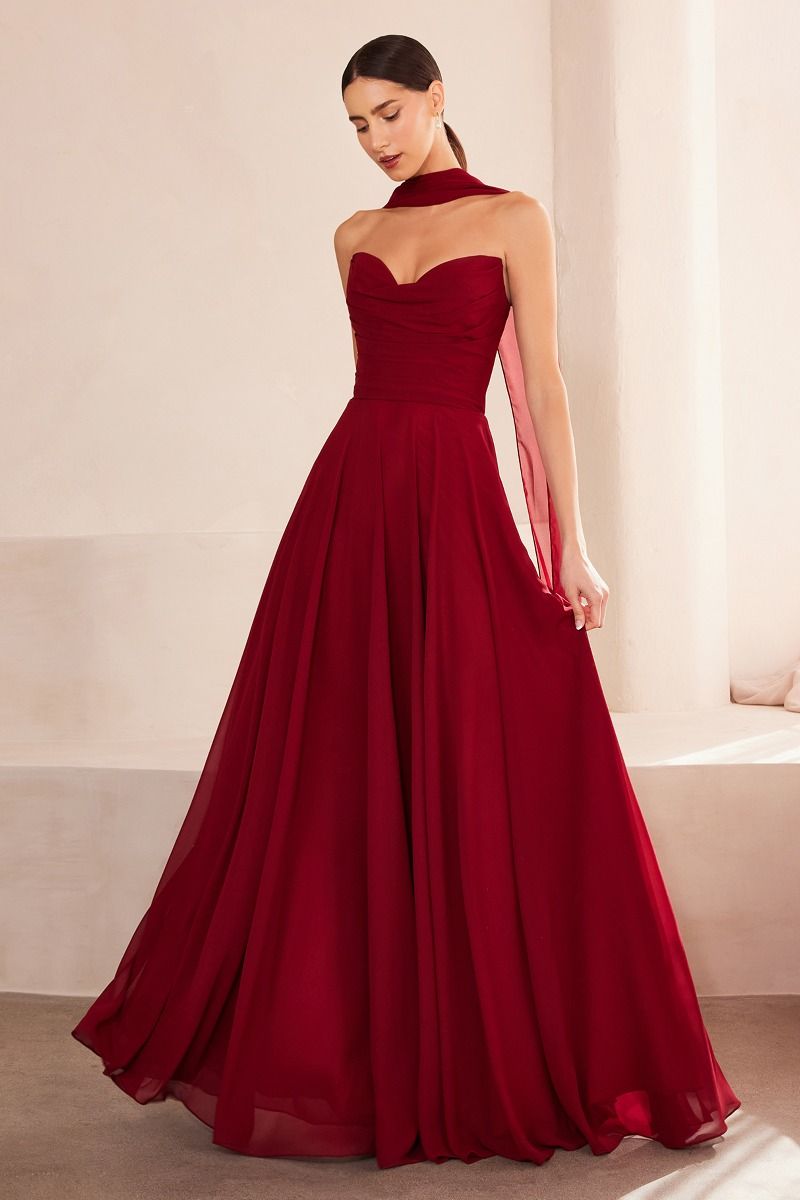 Formal Dresses Long A Line Formal Dress Burgundy