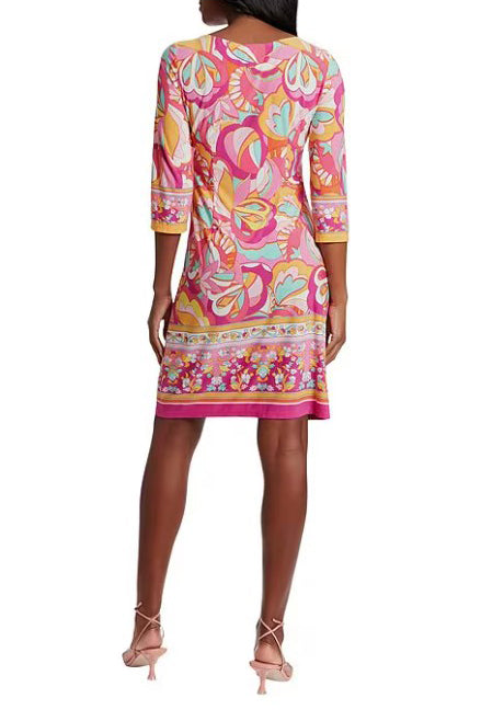Cocktail Dresses Short Cocktail Print Dress Pink Multi