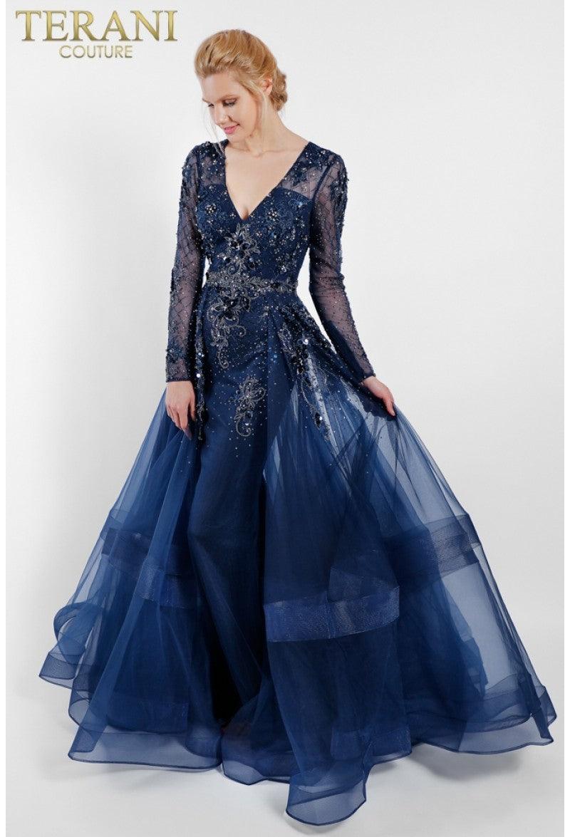 فستان سهرة رسمي طويل من Terani Couture 1722M4354