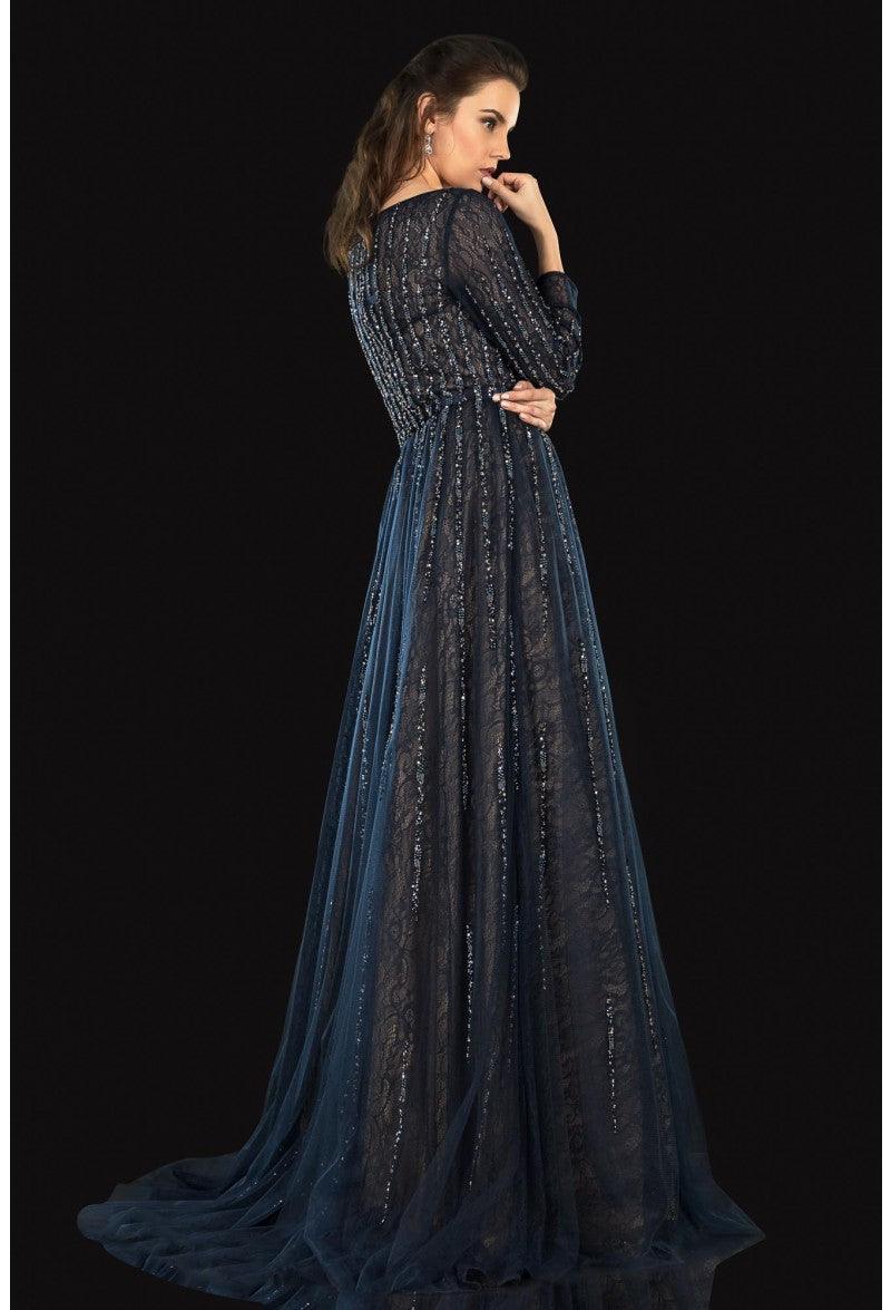 فستان رسمي بأكمام طويلة من Terani Couture 2021M2973