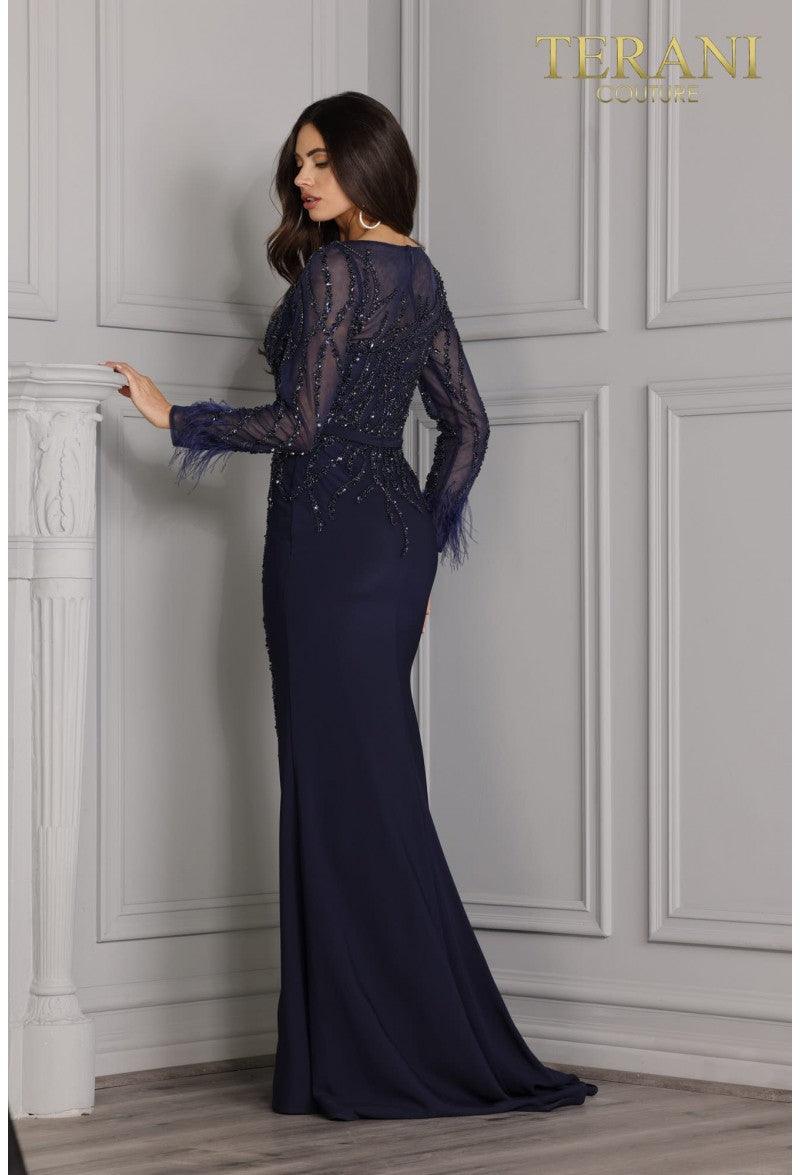 Terani Couture Long Sleeve Formal Dress 2111M5277 - The Dress Outlet