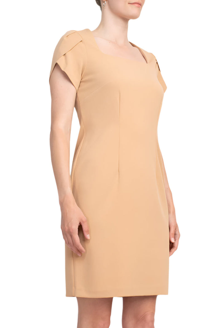 Cocktail Dresses Fitted Cocktail Short Dress Caramel