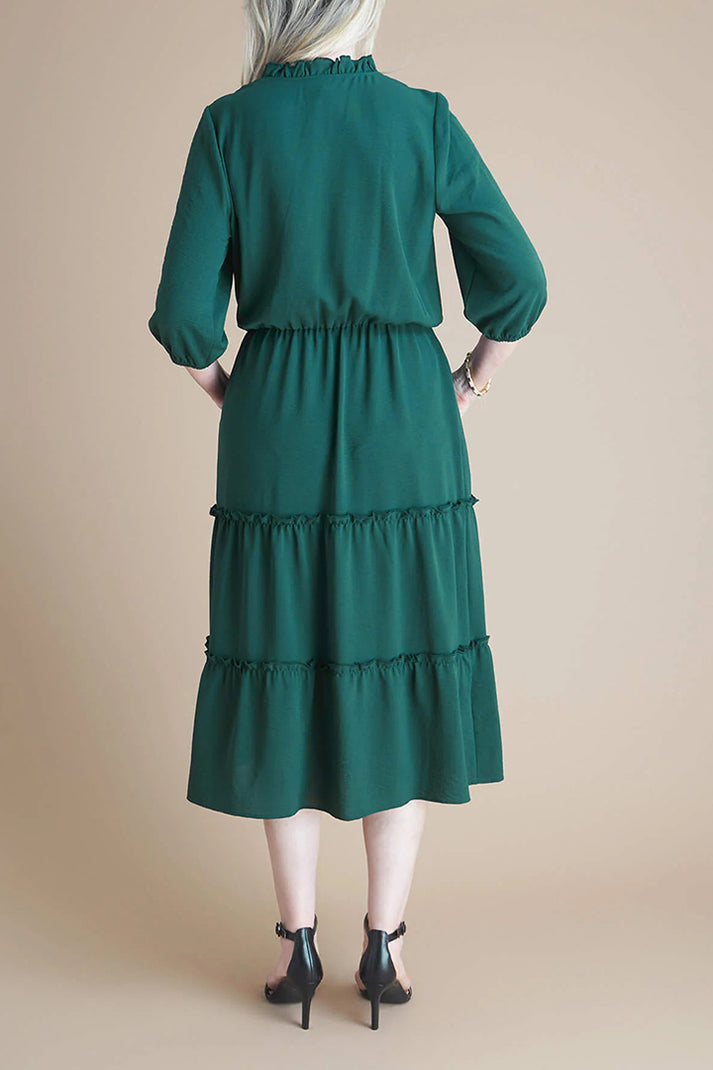 Cocktail Dresses Short A Line Tiered Midi Cocktail Dress Hunter