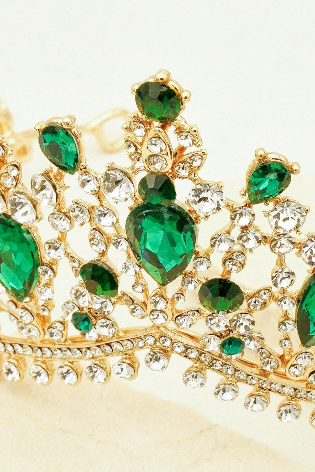 Wedding Crystal Rhinestones Tiara Crown - The Dress Outlet