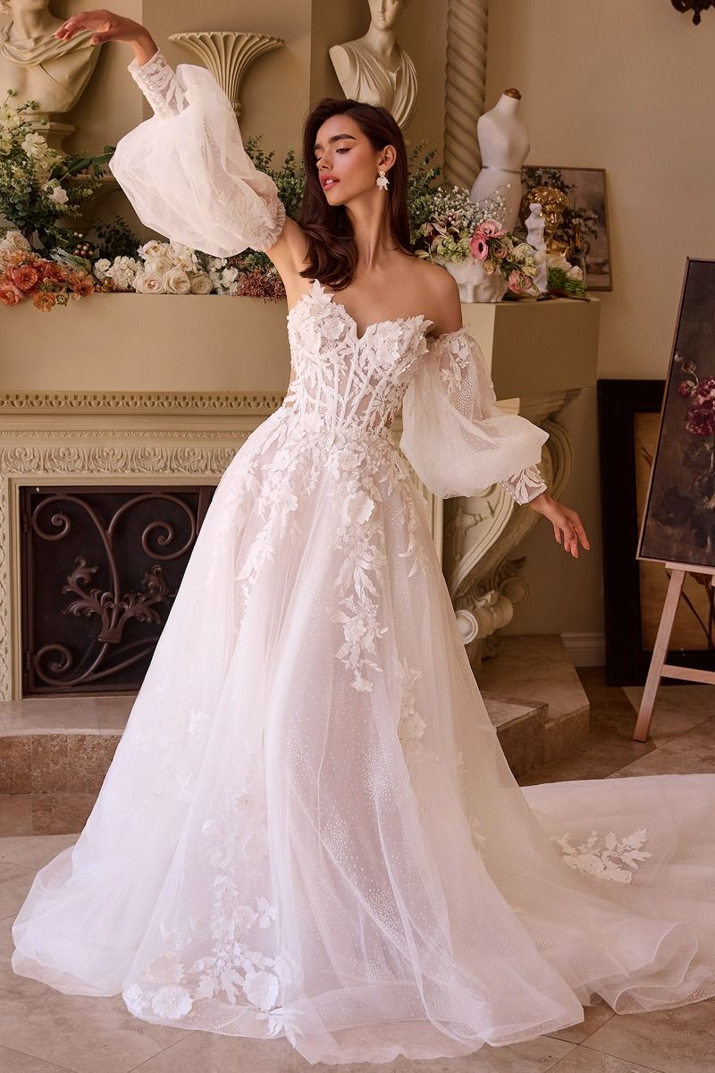 Wedding Dresses Long A Line Corset Wedding Dress Off White