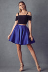 Cocktail Dresses Two Piece A Line Short Cocktail Dress Royal Blue