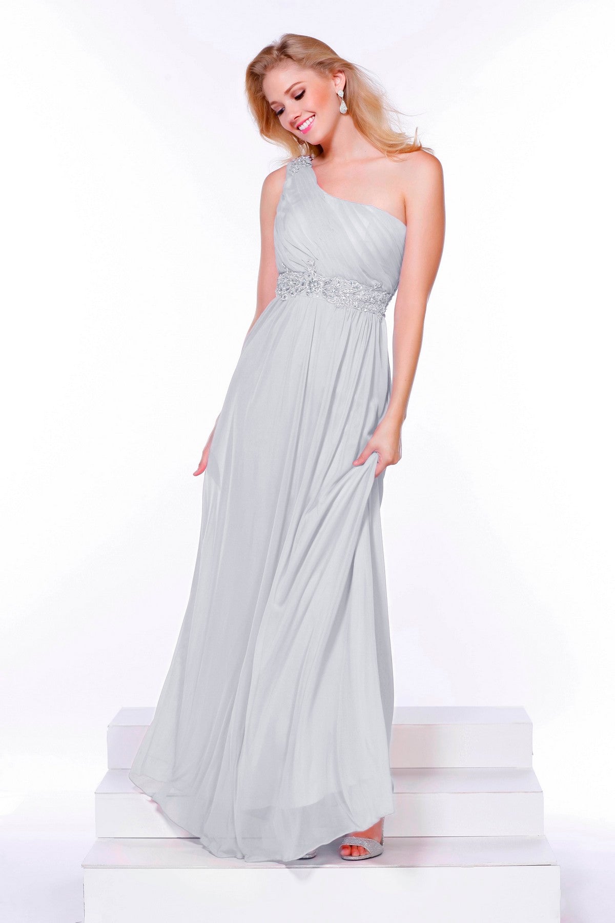 فستان رسمي طويل بكتف واحد من Nox Anabel 2688