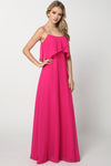 Prom Dresses Formal Long Prom Ruffle Dress Fuchsia