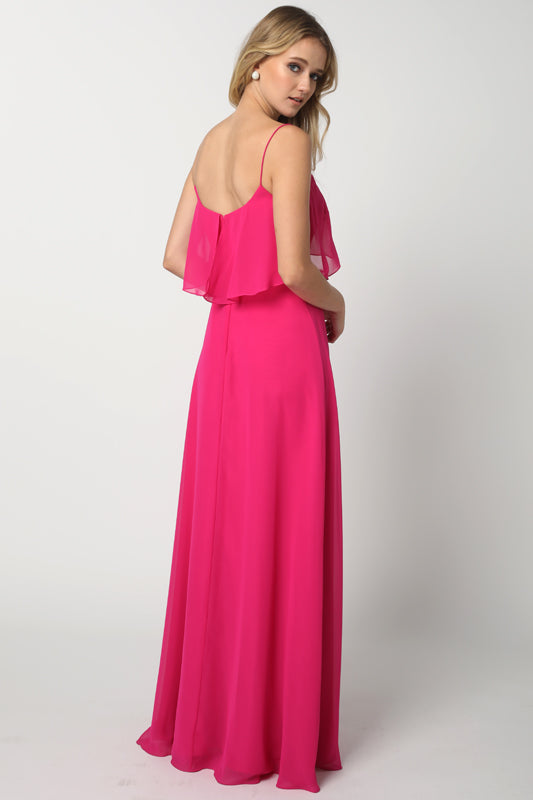 Prom Dresses Formal Long Prom Ruffle Dress Fuchsia