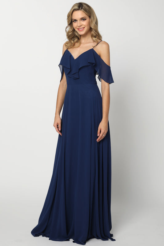 Prom Dresses A Line Long Formal Prom Dress Navy Blue