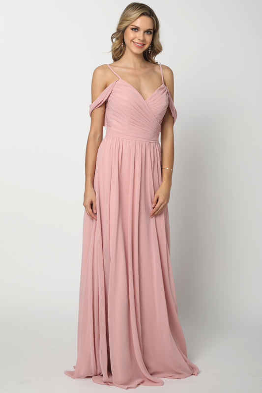 Prom Dresses Long Formal Prom A Line Dress Dusty Rose