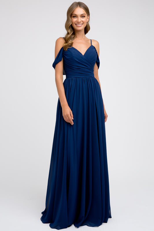 Prom Dresses Long Formal Prom A Line Dress Navy Blue
