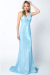 Prom Dresses Glitter Long Prom Formal Mermaid Dress Ice Blue