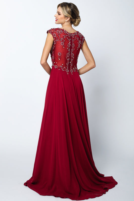 Formal Dresses Long A Line Formal Evening Dress Wine