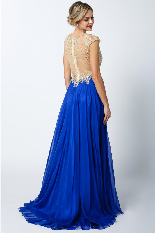 Formal Dresses Formal Long Slit Evening Dress Royal Blue