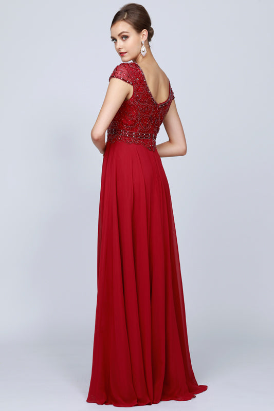 Formal Dresses Long Formal Evening A Line Dress Burgundy