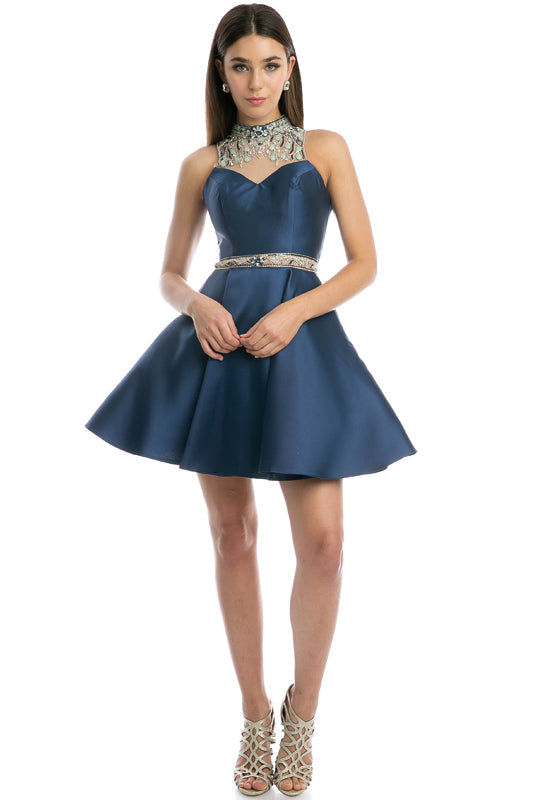Cocktail Dresses Cocktail Short Homecoming A Line Dress Navy Blue