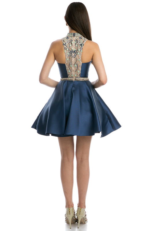 Cocktail Dresses Cocktail Short Homecoming A Line Dress Navy Blue
